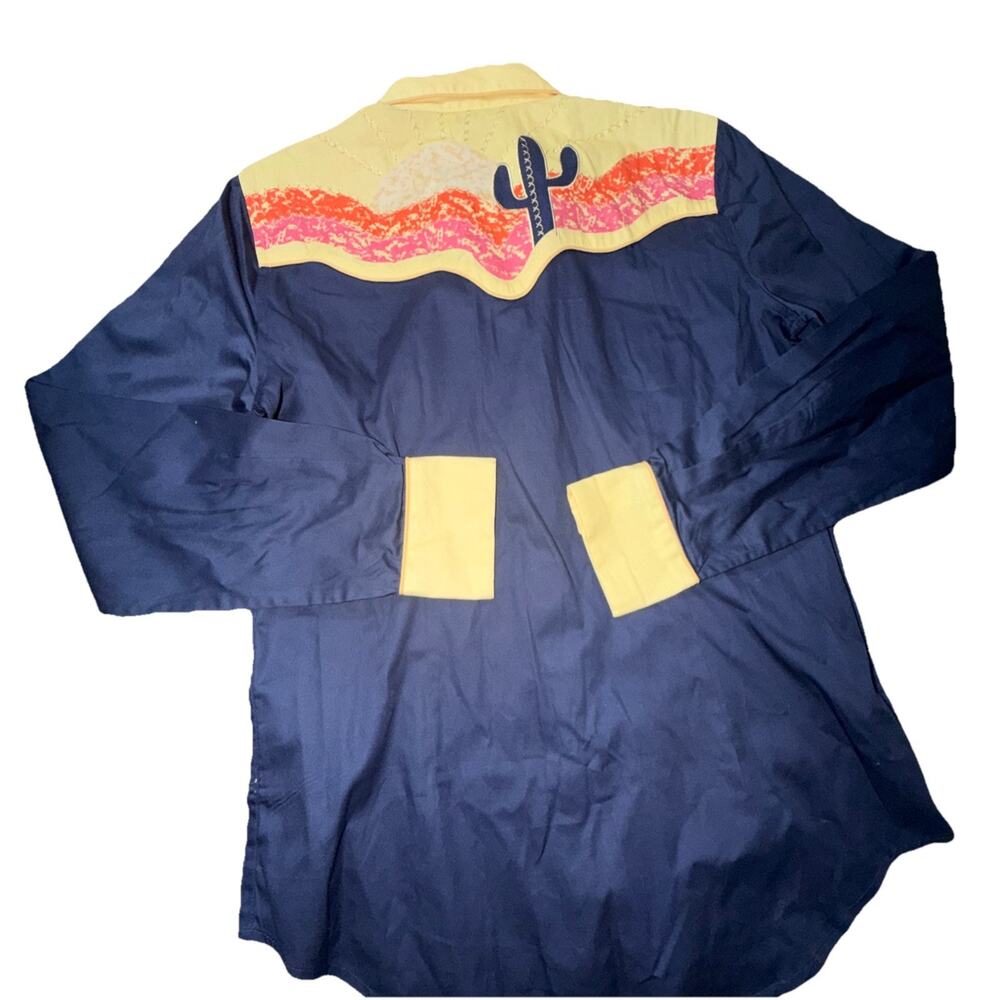 NWT PANHANDLE SLIM WOMEN'S CACTUS SUNSET WESTERN SNAP SHIRT MEDIUM (Z9) - Picture 5 of 5